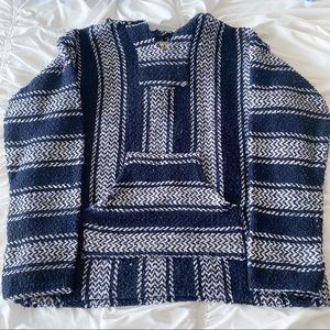 BAJA JOE (Drug Rug) Blue & White Hoodie